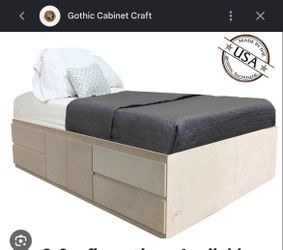 Solid wood twin bed