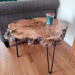 Live Edge Burl  End table 