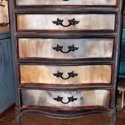 Vintage French Provincial Highboy Dixie Dresser