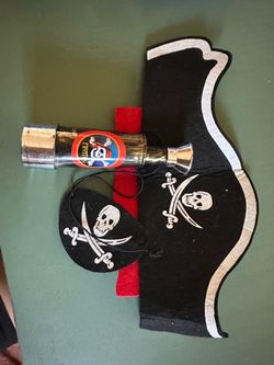 Used Pirate Accessories Halloween Pirate Headband Costume and eye patch for kids