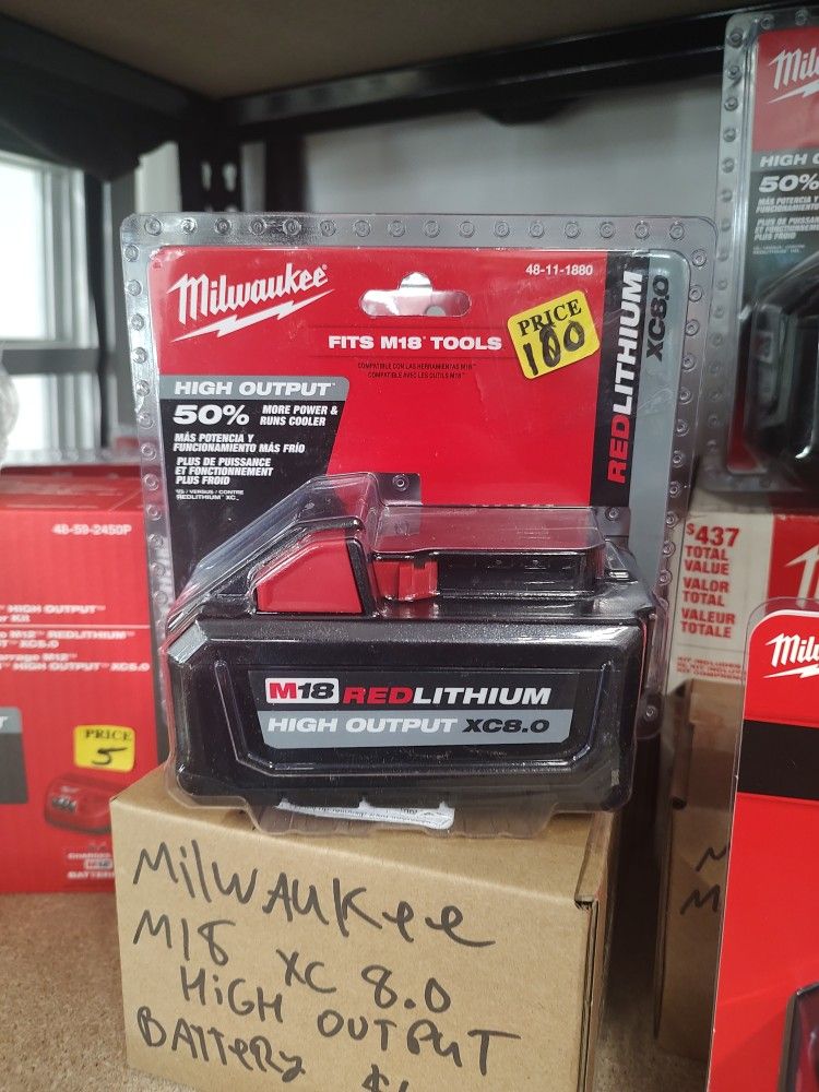 Milwaukee M18 Redlithium High Output Xc8.0 Battery