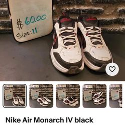 Nike Air Monarch IV black and red