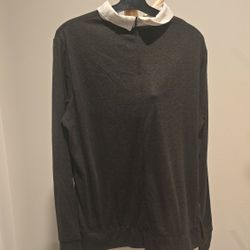 Black Top With Stitched Collar