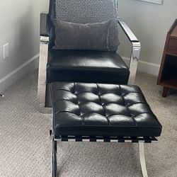 Black chair & ottoman