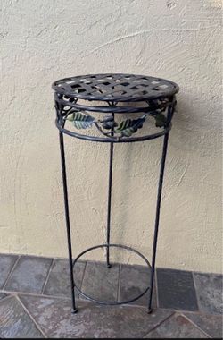 Beautiful Iron Pedestal Patio Side Table …