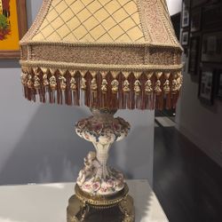 Capodimonte Antique Porcelain Lamp Works 
