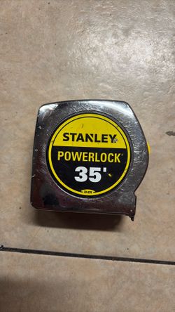 Stanley PowerLock 35 ft Measuring Tape SAE Retractable Belt Clip Metal Case
