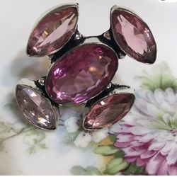 Gorgeous 925 Sterling Silver Rhodolite Ring