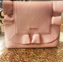 Ted Baker Ruffle Backpack Pink Leather