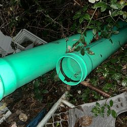 Two 8 inch and one 10 inch sewer pipe