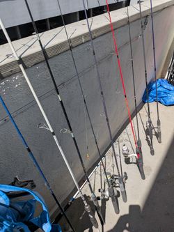 Various fishing poles
