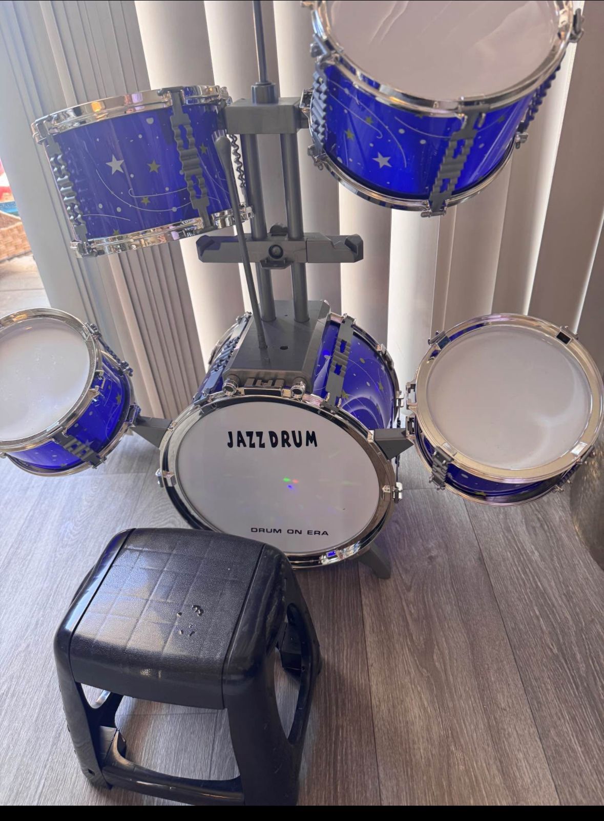 Kids Drum Set for 3-7 Year Old, Jazz Rock Drum Toddler Toy, Musical Instrument Toys for Boys Girls Birthday Christmas Gifts
