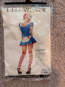 Raggedy Anne Halloween Women’s Costume Dress and Hat Size Small