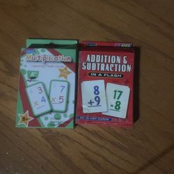Addition, Subtraction, and Multiplication Flash Cards