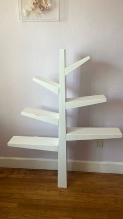 White book shelf