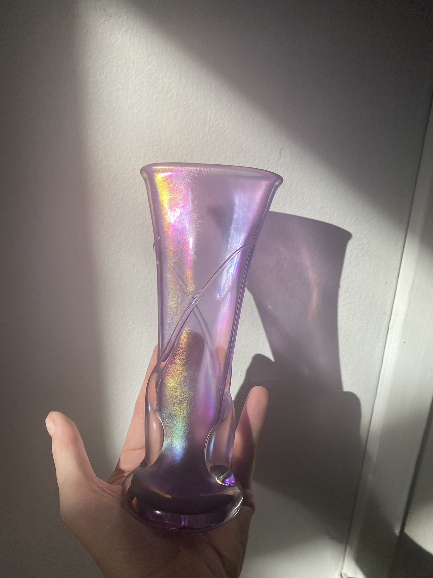 Vintage Zellique Studio Art Glass Hand Blown Glass Vase