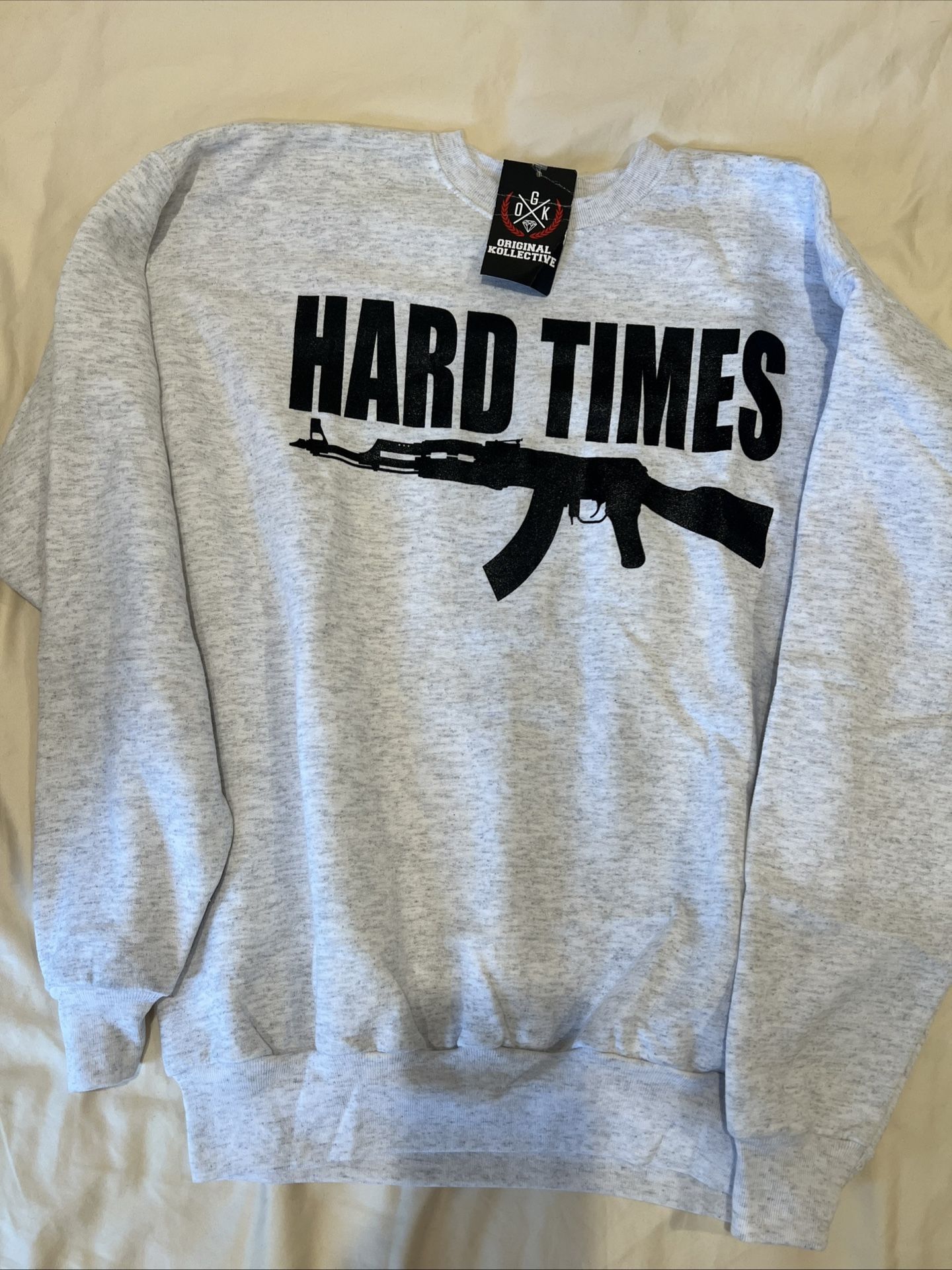 OGK Hard Times Gray Sweater Size M Brand New with Tags 100% Authentic Rare Item