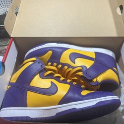 Nike Dunk High, Lakers, Men’s Size 10.5