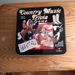 Country Music Trivia Game In Tin Box