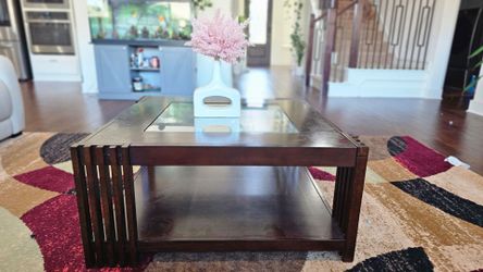 Contemporary Dark Wood Center Table - Excellent Condition
