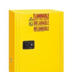 Flammable Storage Cabinet - Standard, Manual Door, Yellow, 12 Gallon