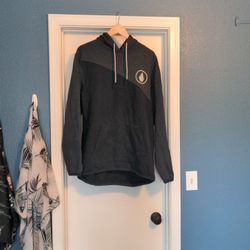 Volcom Size Large Black/Grey Hoodied Pullover