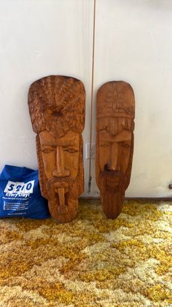 Wood carved mask