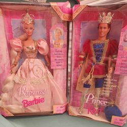 1997 Classic Fairy Tale Rapunzel Barbie & Ken Doll Set