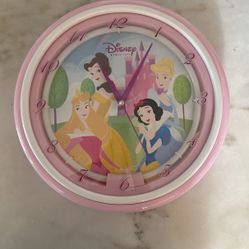 Disney Princess Halogen Lit Wall Clock Battery