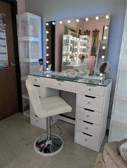 Vanity with Touch Screen Mirror