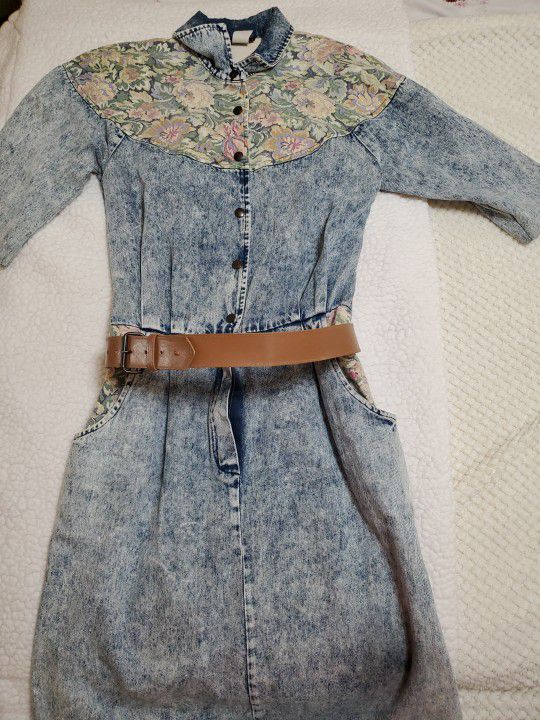 Vintage Timely Denim Dress 