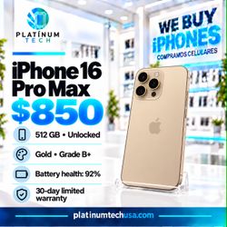 iphone 16 pro max unolocked for any carrier 512gb