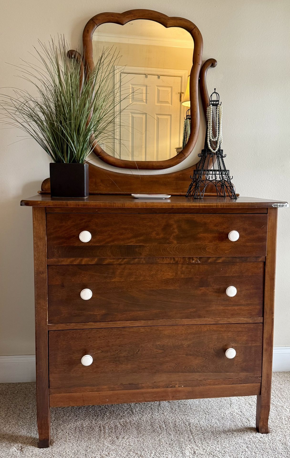 Antique Cherry Wood Dressers (two) 