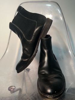 Lucky Brand Black Leather Pull On Boots (men’s size 12)