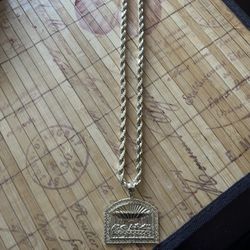 10kt Gold Last Supper Rope Chain 