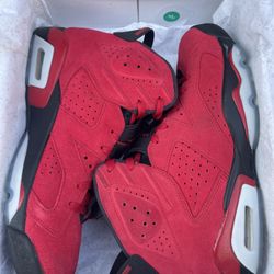 JORDAN RED SUEDE TORO SIZE 12 