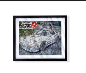 Initial D Custom Art – Ryosuke’s White RX-7 vs. Lancer Evo