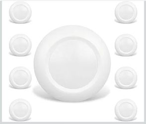 8 Packs 6 Inch LED Low Profile Recessed & Surface Mount Disk Light, Round, 15W Dimmable- New In Box