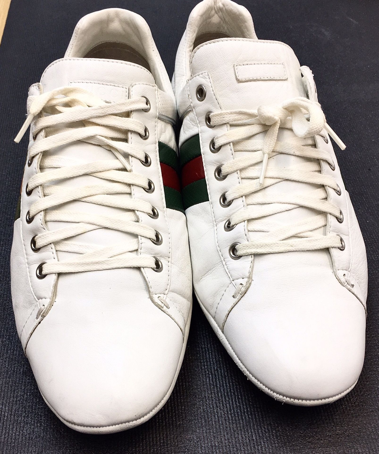 Gucci Men White Leather Bdeno Sneakers (256824) 12G for Sale in Fort  Lauderdale, FL - OfferUp
