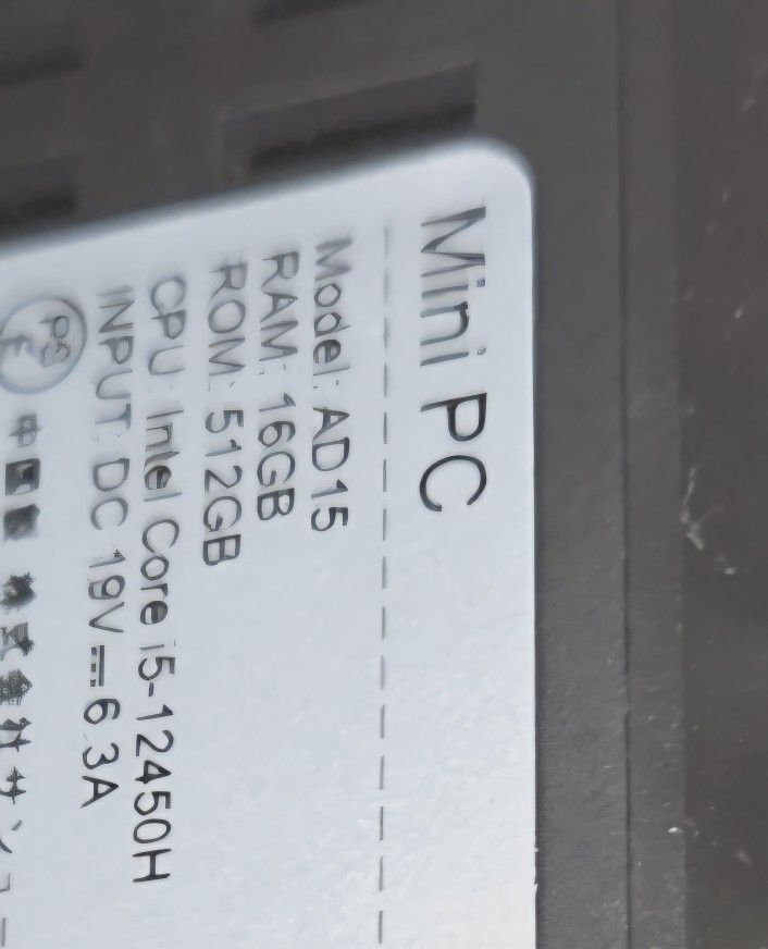 I Have 1 Intel 15 12gen