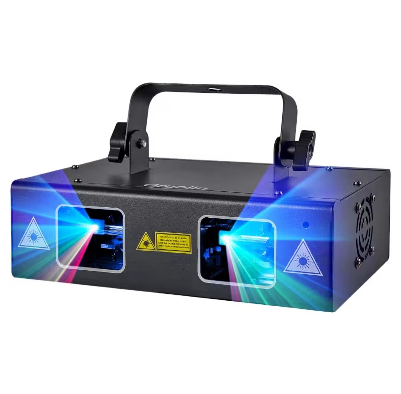 DJ Lights Party Lights, Gruolin RGB Full Color Laser Stage Light Music Sound Activated & DMX Control Patterns Projector, Perfect for Party Disco Bar C