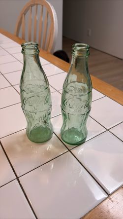 Green Glass Vintage Coke Cola Bottles