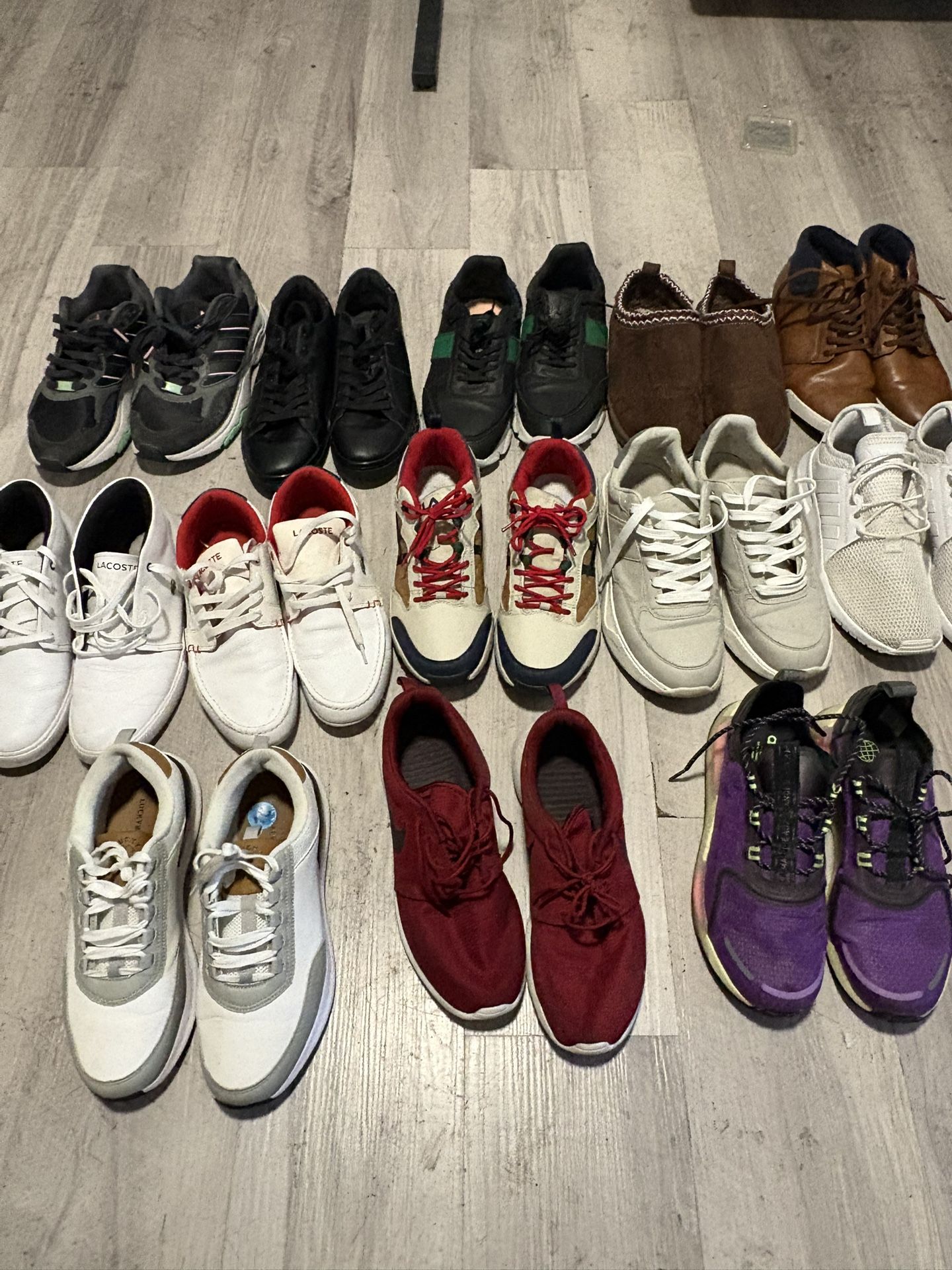 NIKE-ADIDAS-LACOSTE-ALDO-CALVIN KLEIN- SIZE 10 LIKE NEW