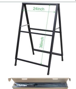 Sturdy A-FRAME SIDEWALK SIGN.  NEW IN BOX. ASSEMBLY REQUIRED.