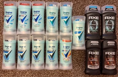 NEW Axe Deodorant / Antiperspirant Deodorant or Degree Antiperspirant Deodorant $3.50 Each or 4/$12 Available: —(6) Degree Advanced Shower Clean 72-