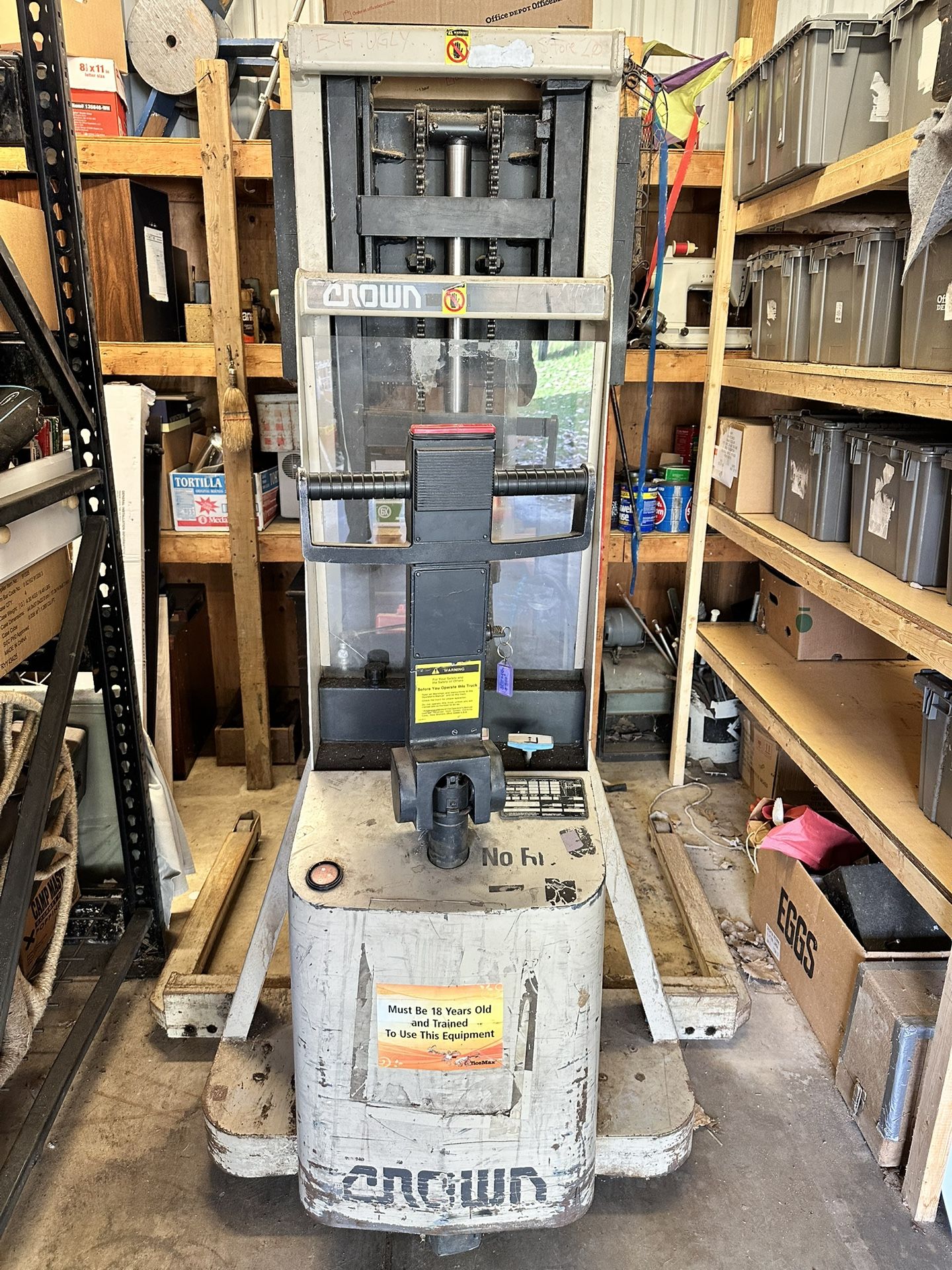 Crown Electric Walkie Stacker 20MT Forklift