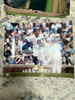 Alex Bregman signed 16x20 cubs Beckett COA