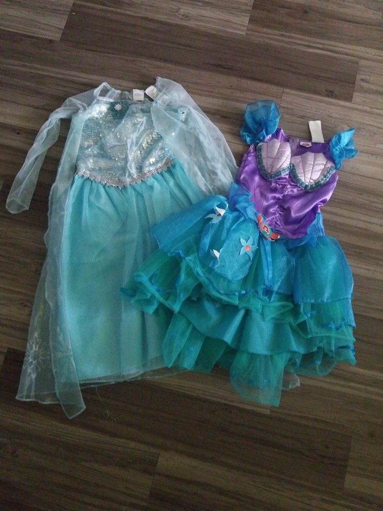Ariel & Elsa Dress Costumes. 