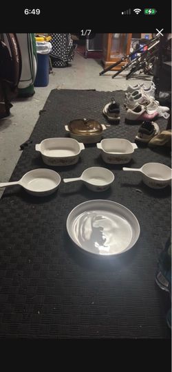 Corning Ware Spice of Life Cookware Set 7 dishes and 1 lid