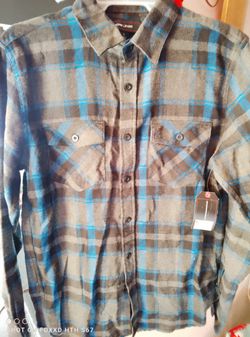 Adam Levine Long Sleeve Plaid Small button Up